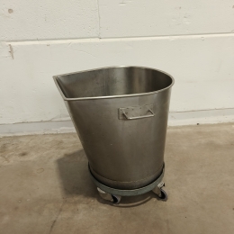 Stainless steel tub on cart